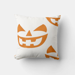 Cojín Decorativo Calabaza sonriente de vampiros, divertida Hallowee