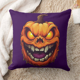 Cojín Decorativo Calabaza Sonriente Siniestra