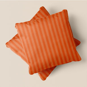 Cojín Decorativo Calabaza Spice-yyyy Naranja y tiras Naranjas oscur