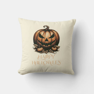 Cojín Decorativo Calabaza vintage feliz Halloween