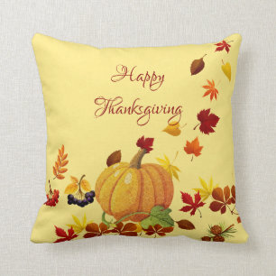 Cojín Decorativo Calabaza Y Hojas