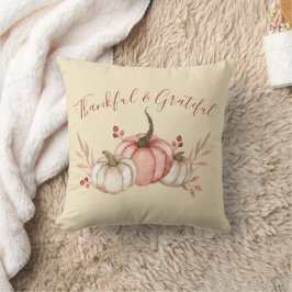 Cojín Decorativo Calabazas acuarelas de bonito de otoño