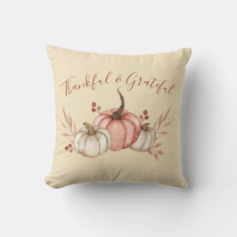 Cojín Decorativo Calabazas acuarelas de bonito de otoño