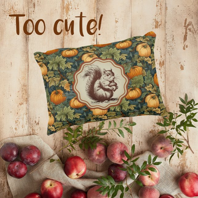 Cojín Decorativo Calabazas de William Morris con ardilla (Subido por el creador)