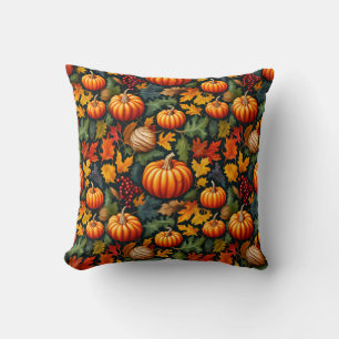 Cojín Decorativo Calabazas entre las Hojas con Bayas