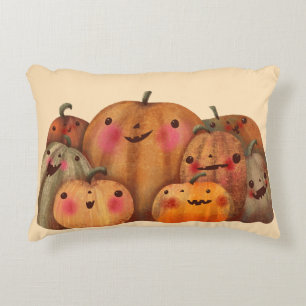 Cojín Decorativo Calabazas felices - Halloween lindo
