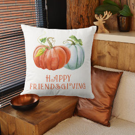 Cojín Decorativo Calabazas Feliz amistad naranja quemado