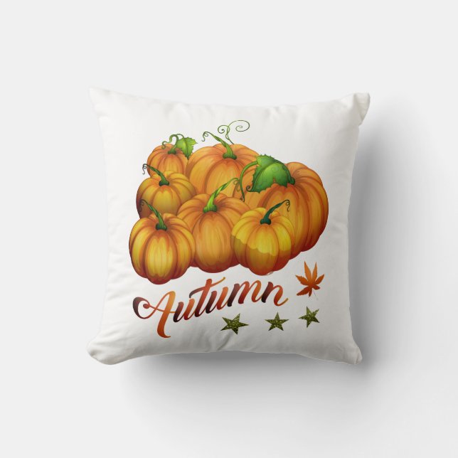 Cojín Decorativo Calabazas otoñales (Anverso)