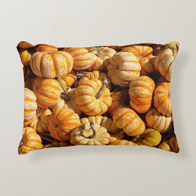 Cojín Decorativo calabazas pequeñas en la pila (Anverso)