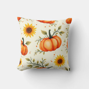 Cojín Decorativo Calabazas y girasoles, autora Natasha Us