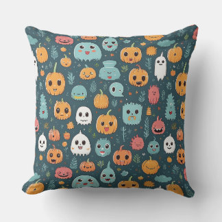 Cojín Decorativo Calabazas y monstruos de Halloween