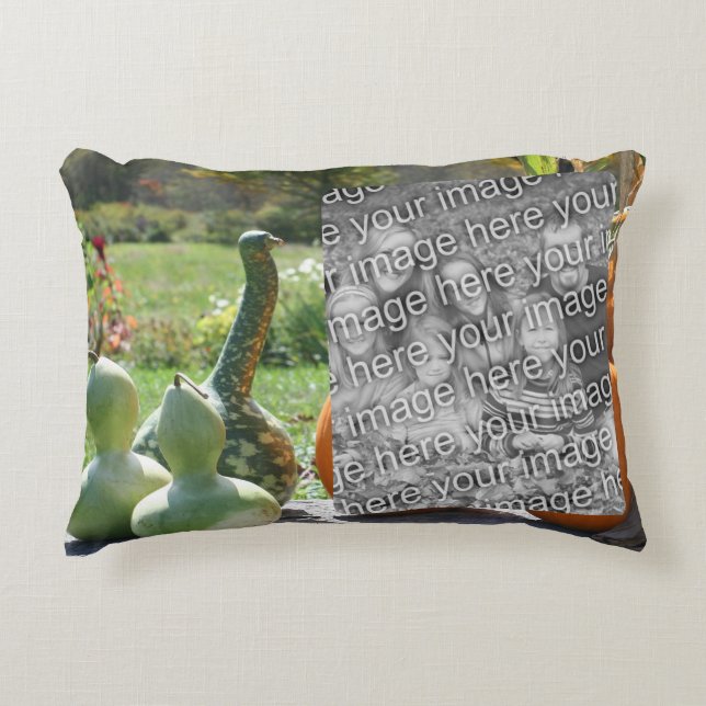 Cojín Decorativo Calabazas y zapallos de otoño Crea tu propia foto (Anverso)