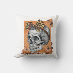 Cojín Decorativo Calavera Caída Arco Halloween