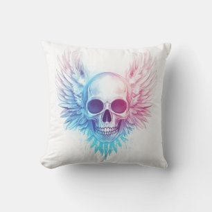 Cojín Decorativo Calavera con alas de ángel