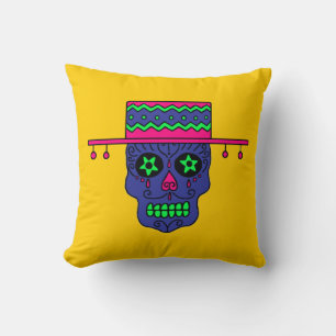 Cojín Decorativo Calavera de azúcar gaucho