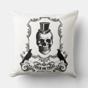 Cojín Decorativo Calavera de Halloween de época moderna