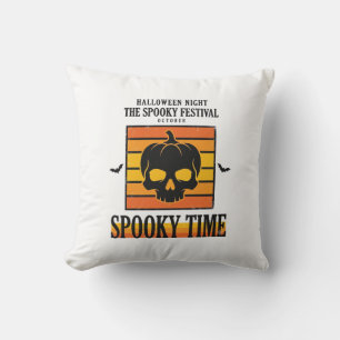 Cojín Decorativo Calavera de Halloween Espeluznante Divertida Cita 