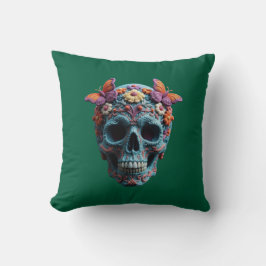 Cojín Decorativo Calavera de lana