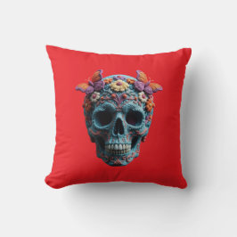 Cojín Decorativo Calavera de lana