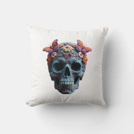 Cojín Decorativo Calavera de lana