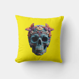 Cojín Decorativo Calavera de lana