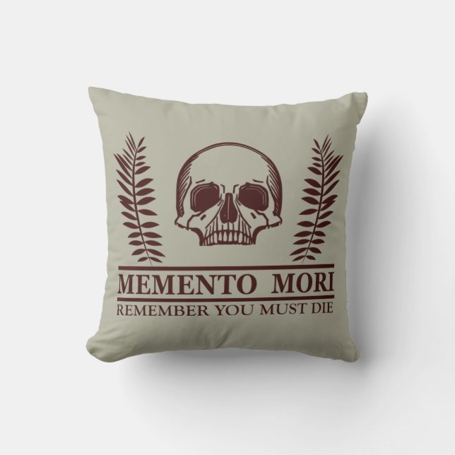 Cojín Decorativo Calavera de Memento Mori (Anverso)