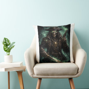 Cojín Decorativo Calavera de Pirata Fantasma - Segador de Fantasía 