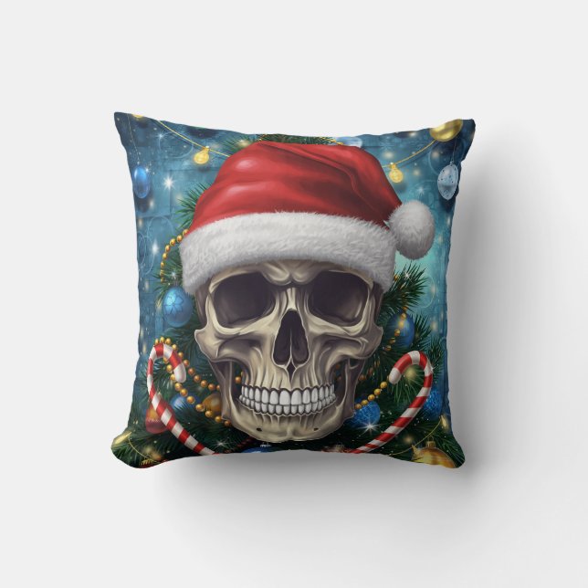 Cojín Decorativo Calavera de Santa (Anverso)