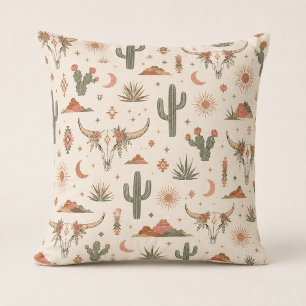 Cojín Decorativo Calavera del desierto con acento de rancho del sur