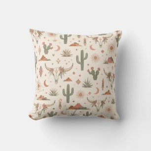 Cojín Decorativo Calavera del desierto con acento de rancho del sur