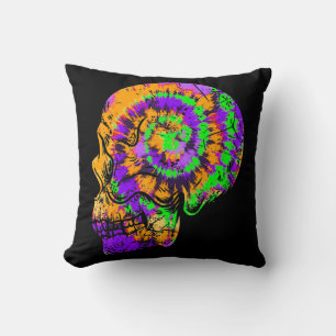 Cojín Decorativo Calavera divertida con teñido en nudos Festivo Hal