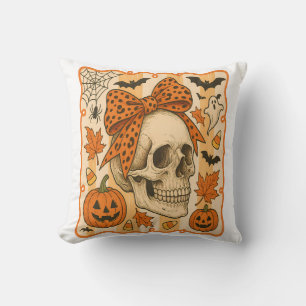 Cojín Decorativo Calavera espeluznante de Halloween