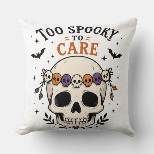 Cojín Decorativo Calavera espeluznante de Halloween vintage gótico 