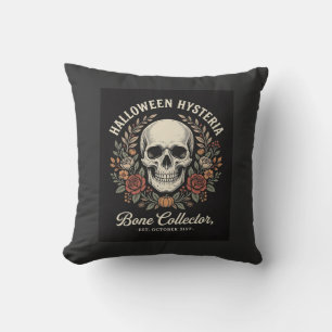Cojín Decorativo Calavera Floral de Halloween Diseño de Coleccionis