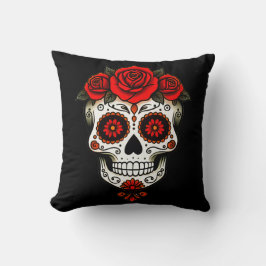 Cojín Decorativo Calavera Florale : L'Art du Jour des Morts à Porte