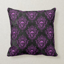 Calavera púrpura y gris gótico