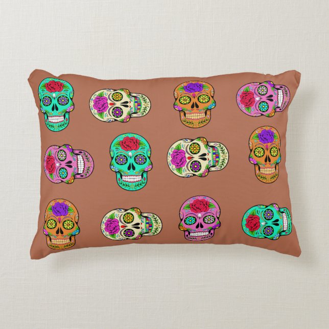 Cojín Decorativo Calaveras de azúcar (Anverso)