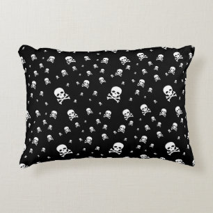 Cojín Decorativo Calaveras de piratas blancos de Littles sobre fond