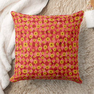 Cojín Decorativo Calaveras rojas y diseño de la serie girasol 9
