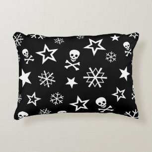 Cojín Decorativo Calaveras y copos de nieve