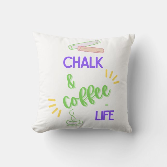 Cojín Decorativo Calca y café = Vida (Anverso)