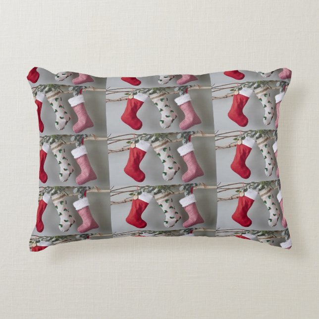 COJÍN DECORATIVO CALCETINES DE NAVIDAD (Anverso)