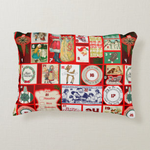 Cojín Decorativo Calendario de Adviento de Bloques de Navidad Vinta