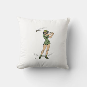 Cojín Decorativo Calentamiento para el Golf Lady Golfer