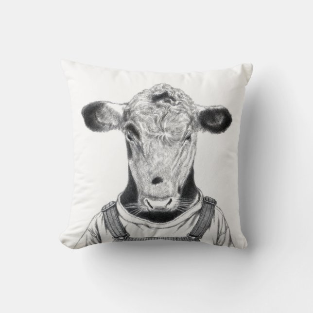 Cojín Decorativo Calf en Dungaree (Nieve) (Anverso)