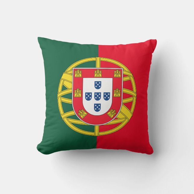 Cojín Decorativo Calidad de la bandera portuguesa (Anverso)
