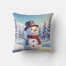 Cojín Decorativo Cálido invierno de invierno de cosecha de nieve Fe