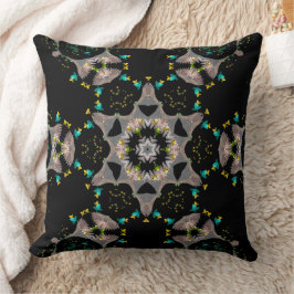 Cojín Decorativo Calidoscopio Nocturno de Terciopelo