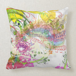 Cojín Decorativo Califique un diseño floral del Musical del tiro
