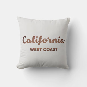 Cojín Decorativo California Costa Oeste Texto de Diseño Agradable